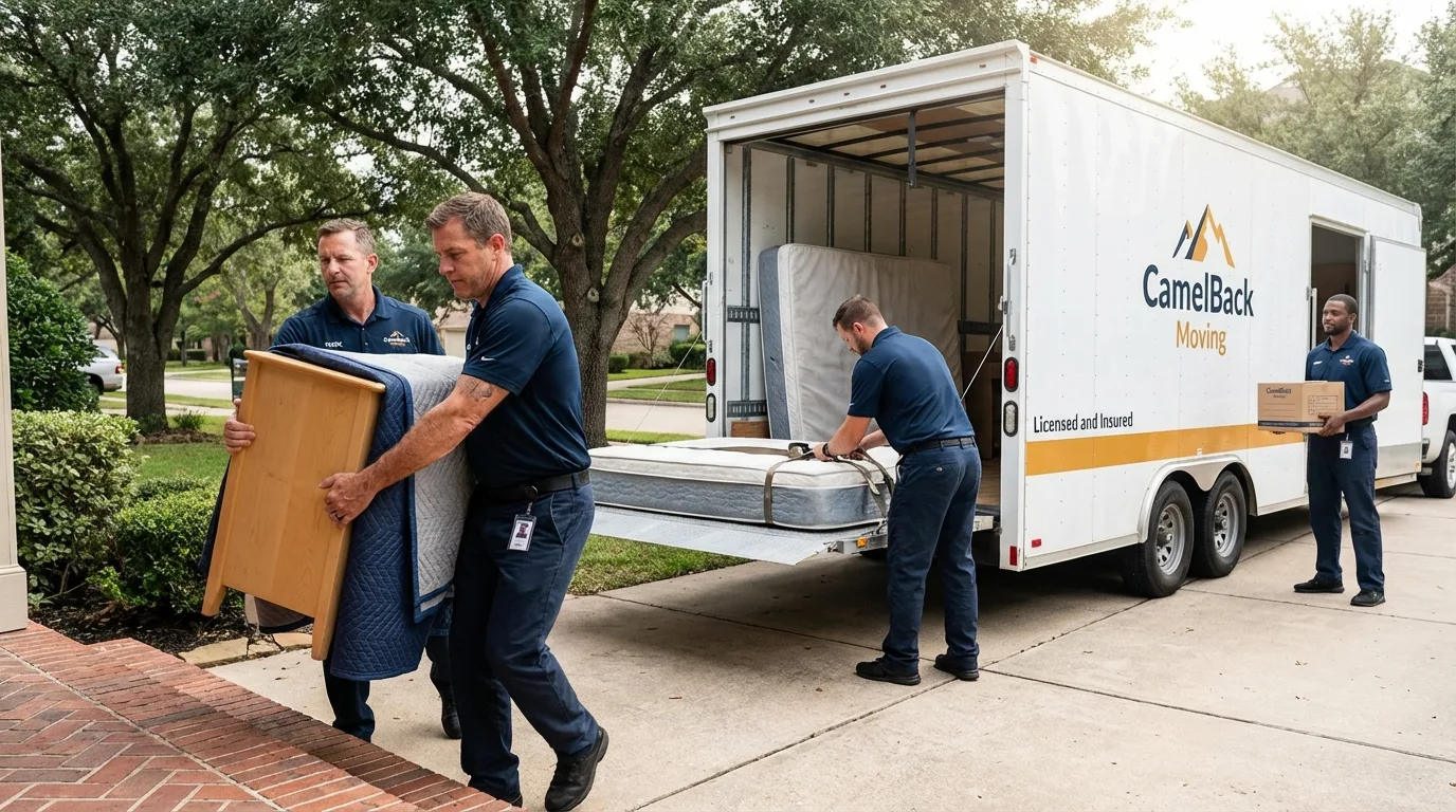 Crew loading residential truck for cross-state move from Accokeek, MD